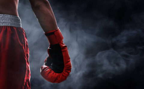 Red boxing glove